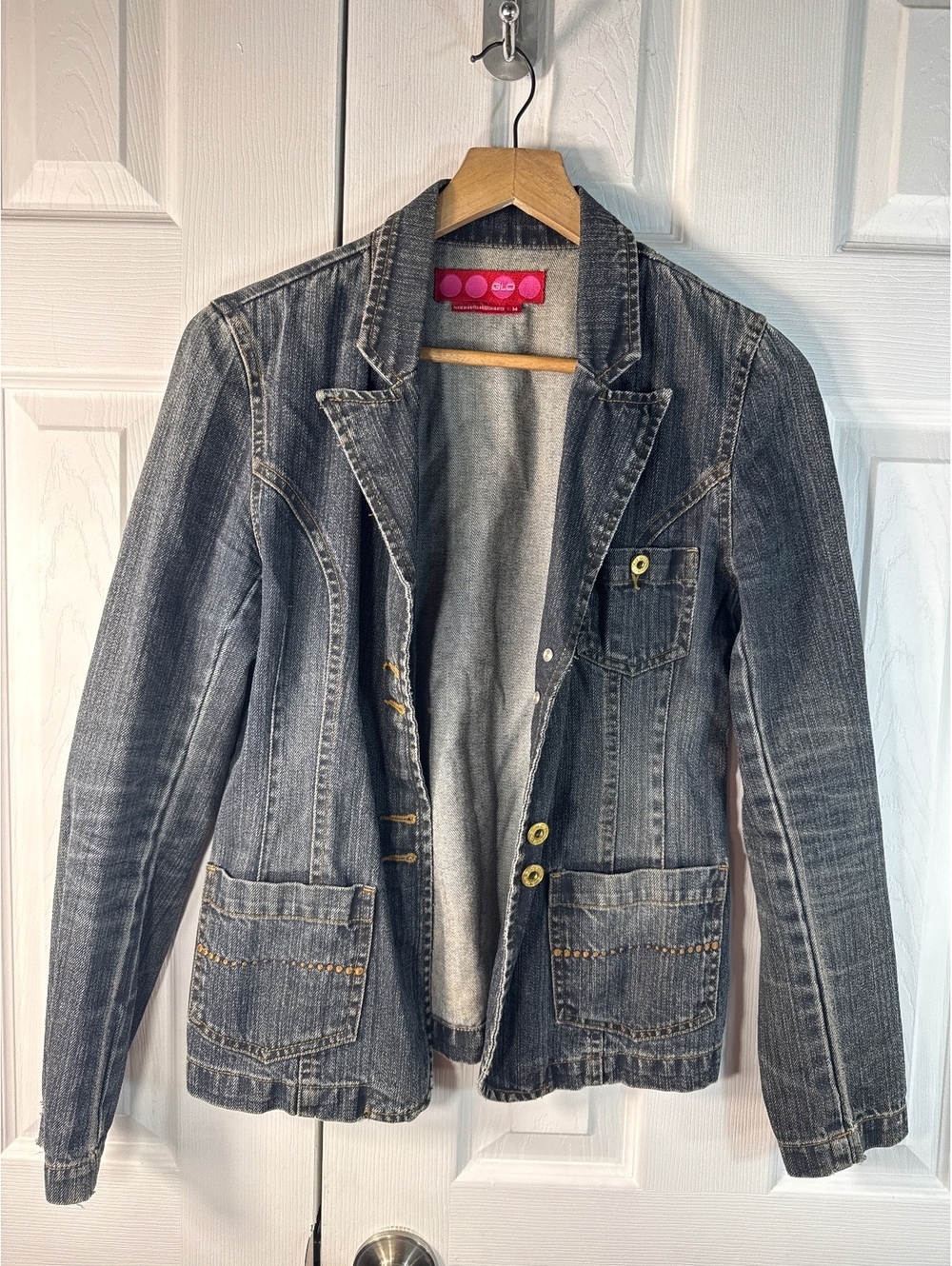 GLO Denim Jacket in Medium Size, Made in United Arab Emirates